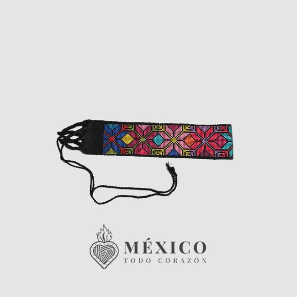Mexican Folkloric belt day of the dead 5 de Mayo colorfull mexico todo corazon - Picture 2 of 5